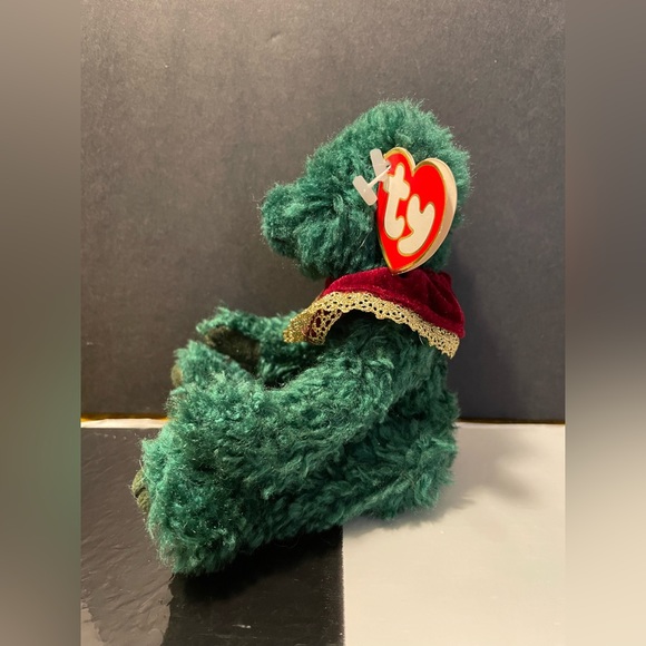 Ty Attic Treasures Laurel Holiday Green Bear Retired 1993 - Picture 2 of 6